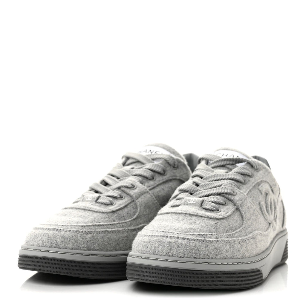Wool Mixed Fibers Womens CC Sneakers 38 Light Grey