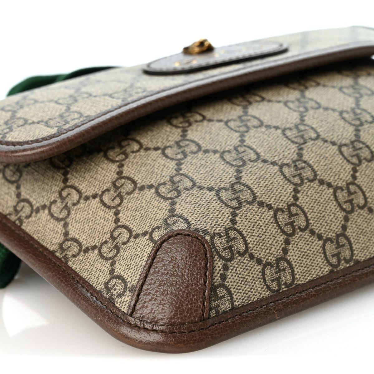 GG Supreme Monogram Neo Vintage Web Belt Bag Brown