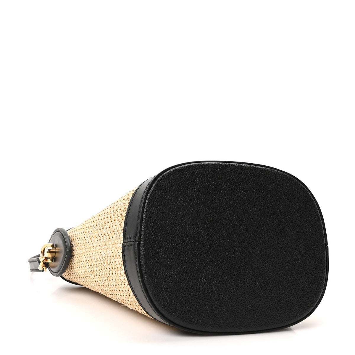 Raffia Petit Bucket Black