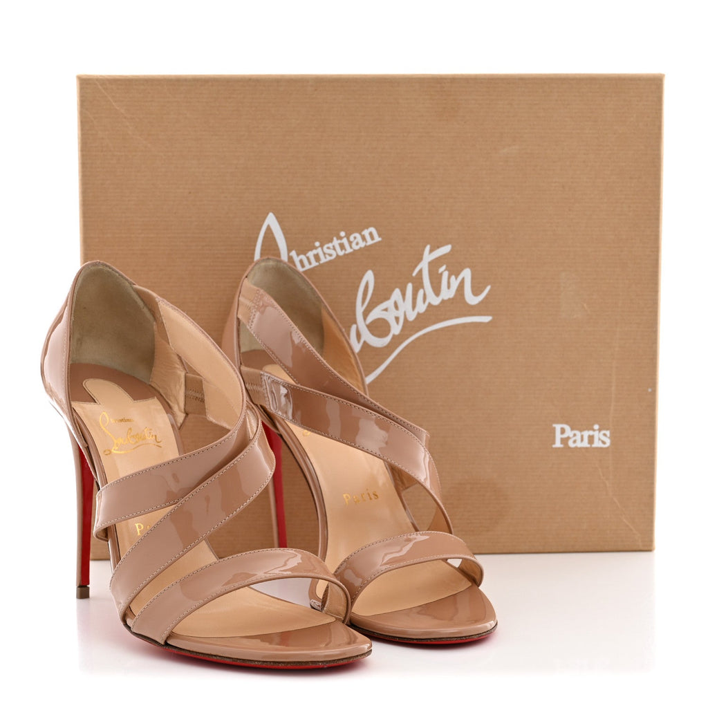 Patent World Copine 100 Sandals 38.5 Nude