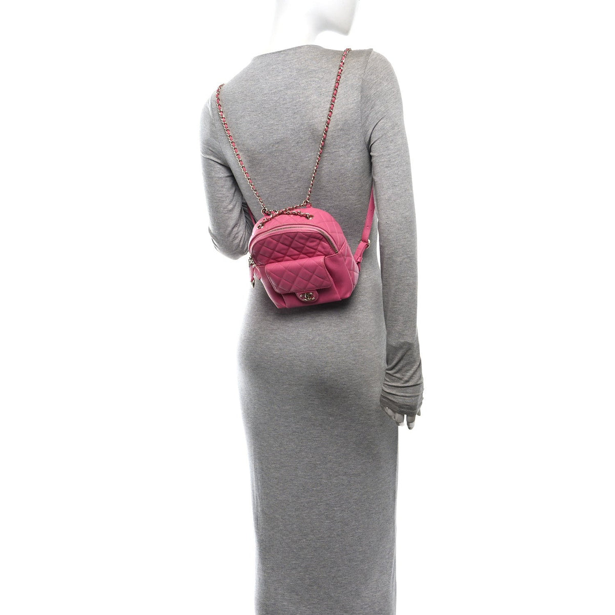 Caviar Quilted Small CC Day Backpack Pink