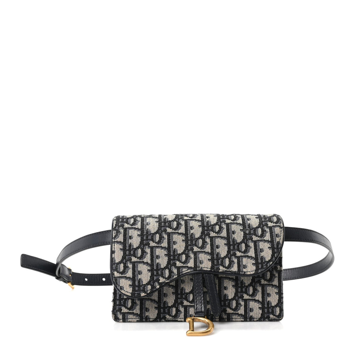 Oblique Saddle Belt Bag Blue