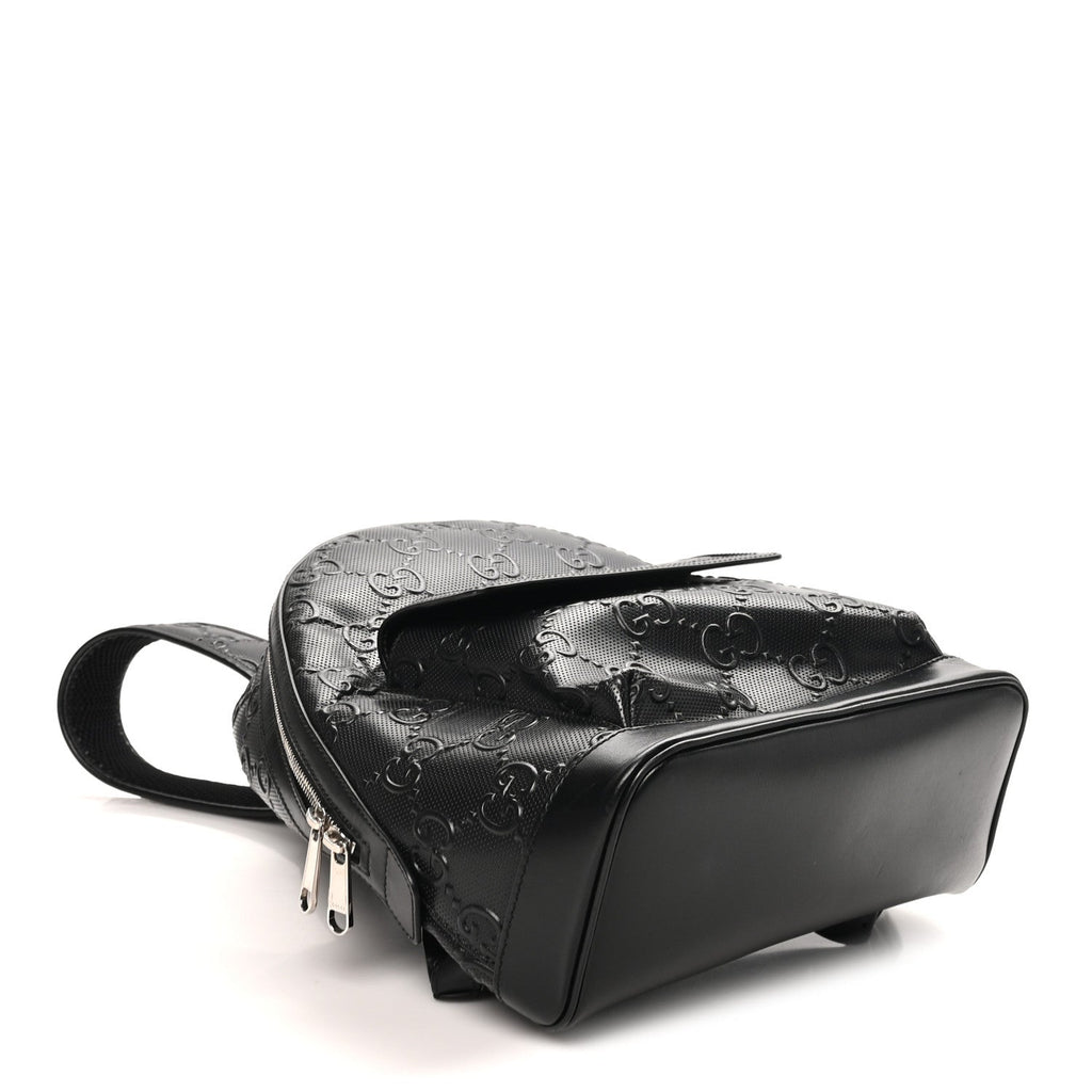 Calfskin GG Tennis Embossed Backpack Black