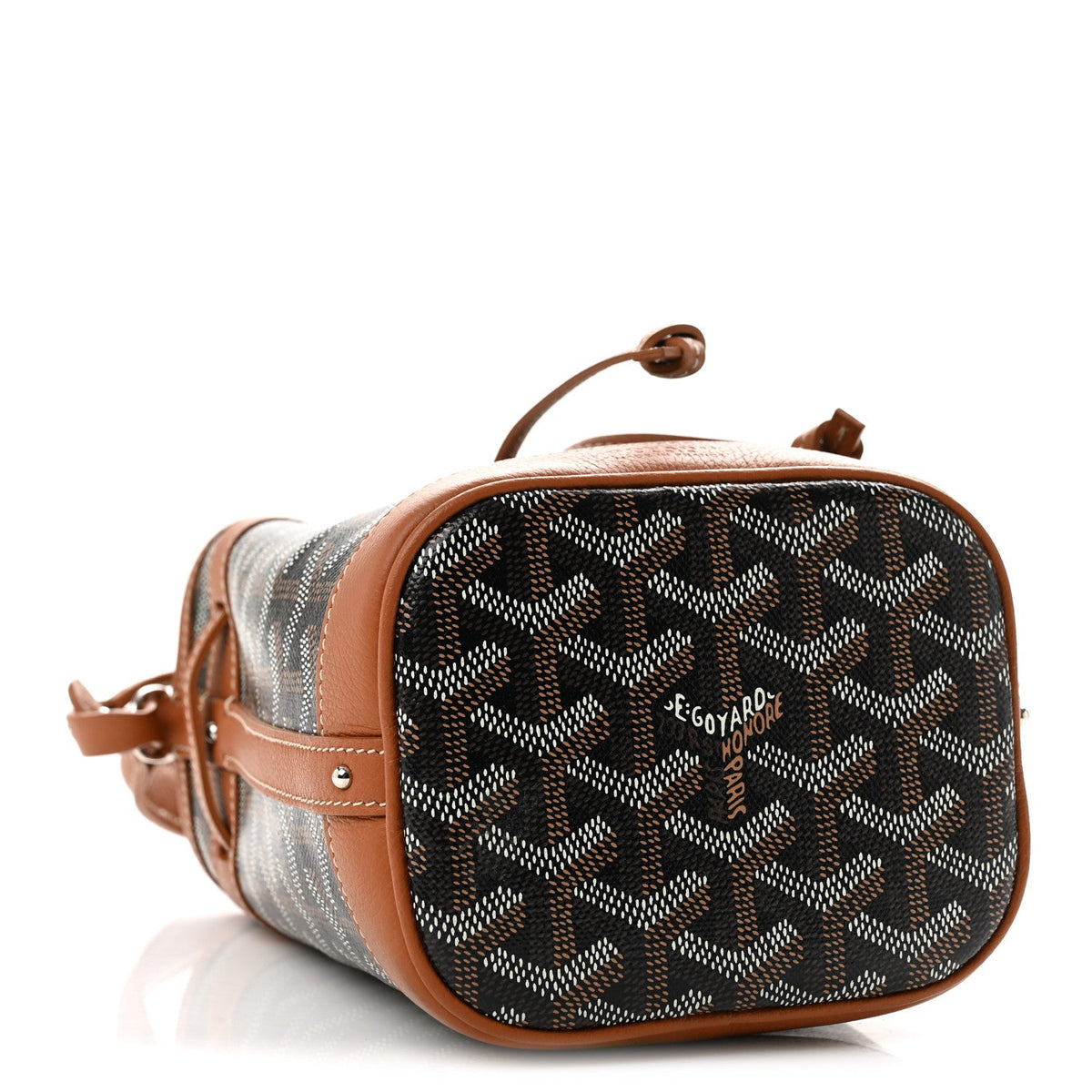 Goyardine Petit Flot Mini Bucket Bag Black Gold