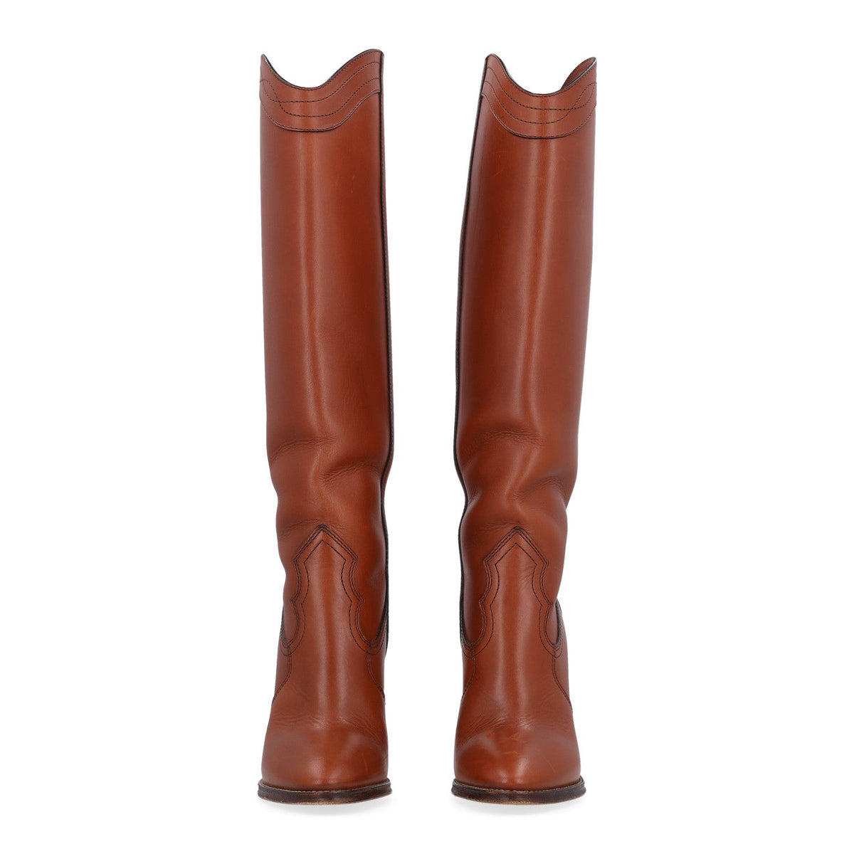 Kate 105 Western Knee High Boots 38 New Papaya