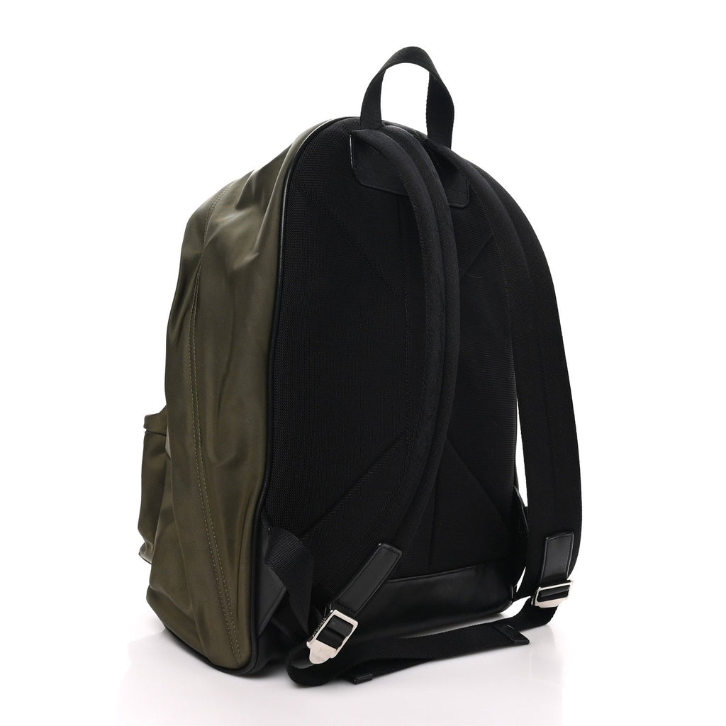 Canvas Vintage Check Stripe Jett Backpack Dark Olive Green