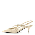 Vernice Buckle 55mm Slingback Pumps 36 Avorio