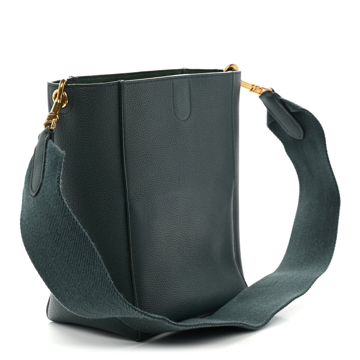 Soft Grained Calfskin Small Sangle Bucket Bag Amazone