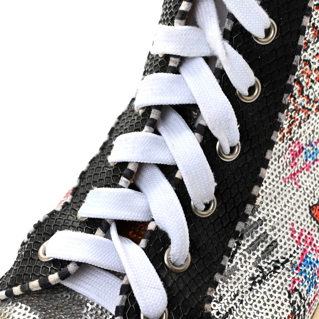 Patent Flash Paillettes Mens Rantus Orlato Sneakers 44 Version Silver
