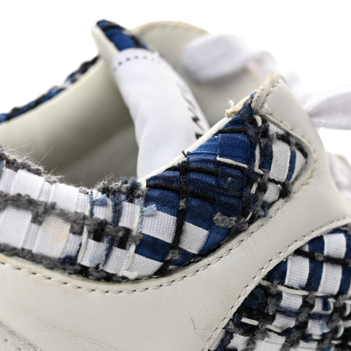 Tweed Suede Calfskin Womens CC Sneakers 41 Dark Blue Black Grey White