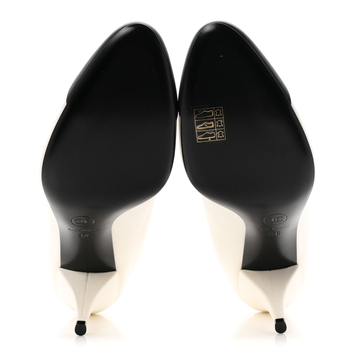 Lambskin Pumps 37 Ivory Black