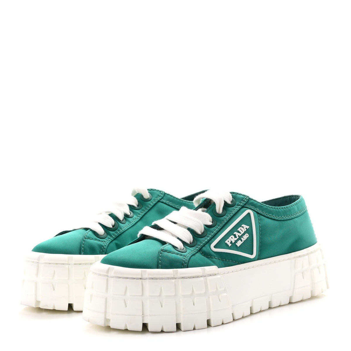 Re-Nylon Gabardine Triangle Logo Double Wheel 50mm Sneakers 35.5 Assenzio