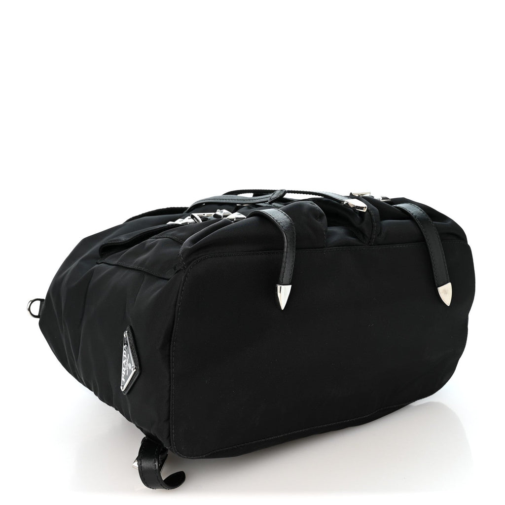 Nylon New Vela Studded Backpack Black