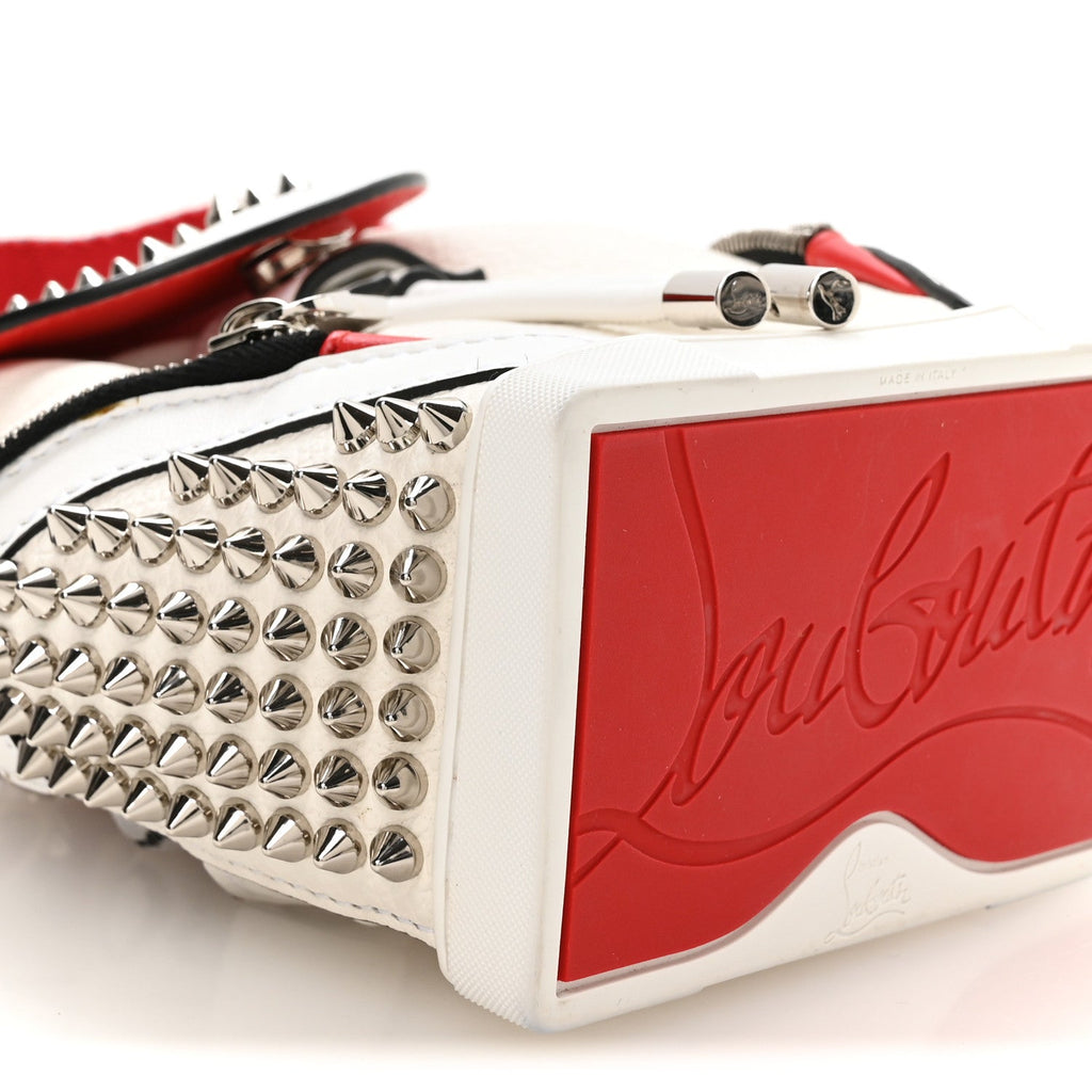 Calfskin Spiked Small Explorafunk Backpack White