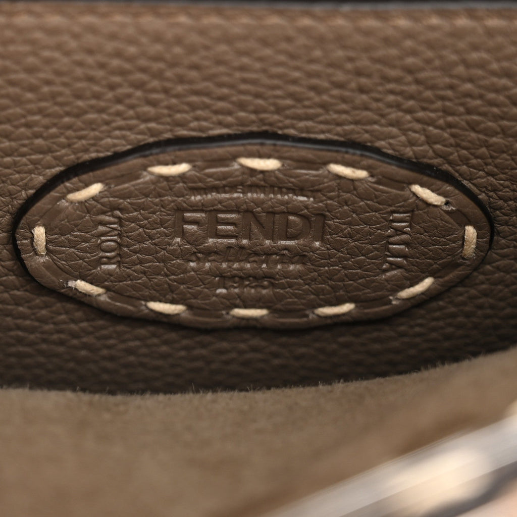 Vitello Granato Camoscio Selleria Macro Stitchings Small Peekaboo I SEE U Satchel Tartufo