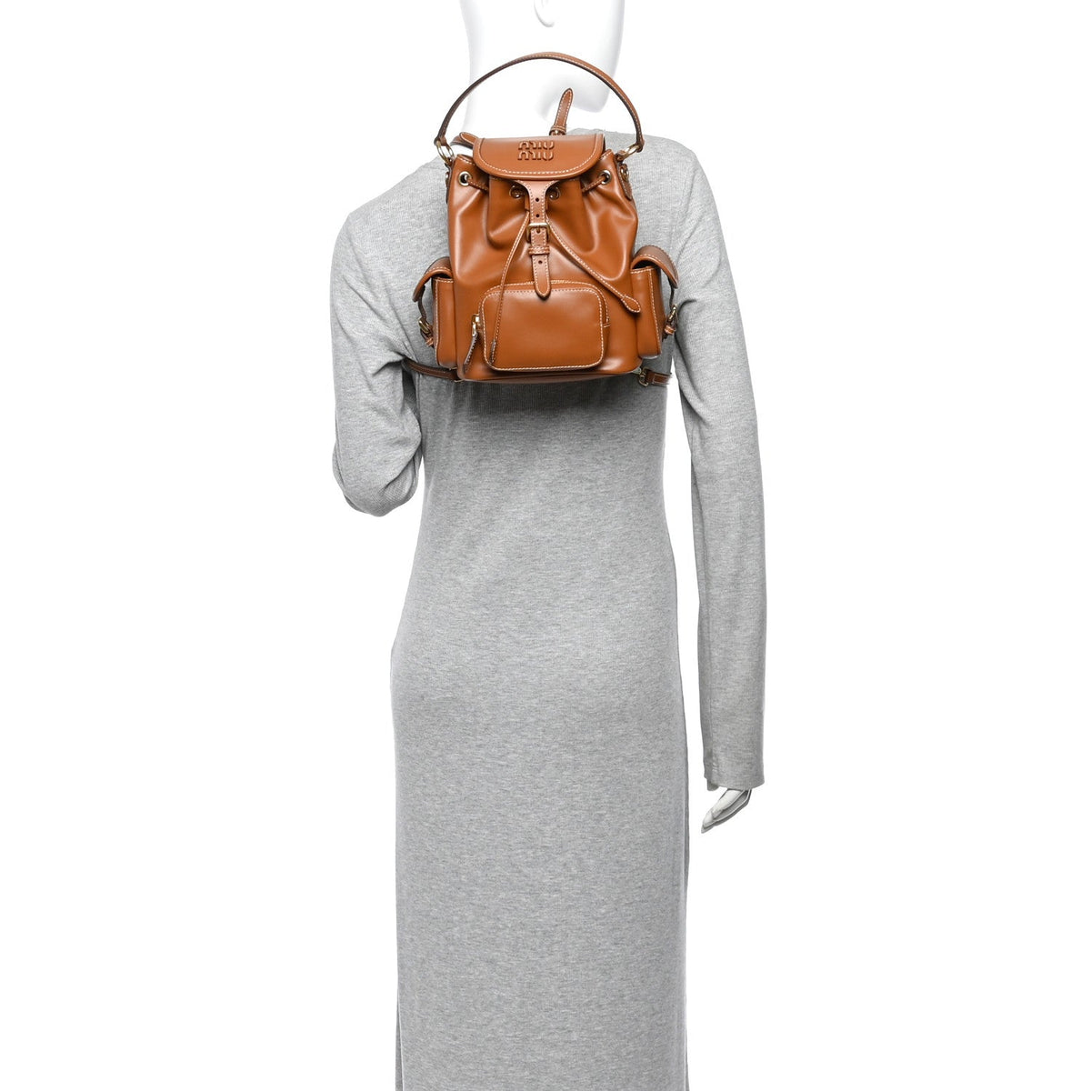 Soft Calfskin Medium Backpack Cognac