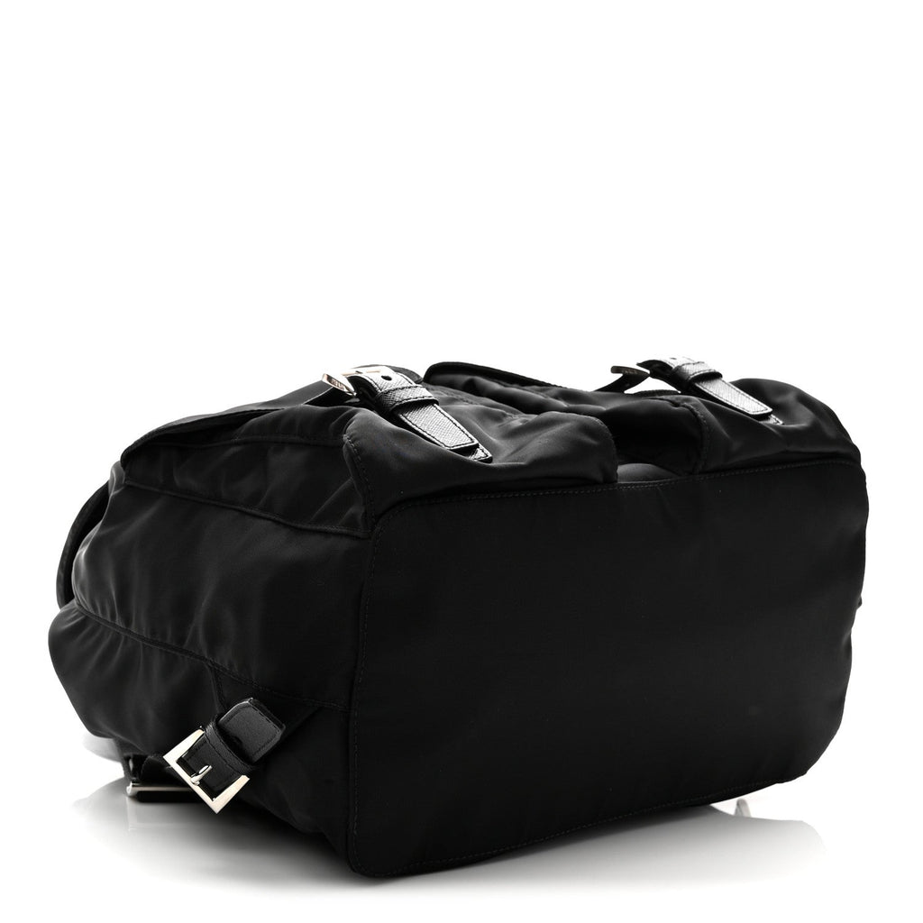 Tessuto Nylon Saffiano Medium Backpack Black