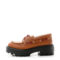 Vitello Platform Loafers 38.5 Cognac