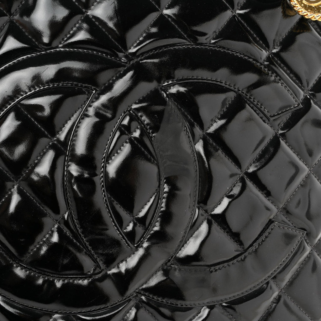 Patent Medallion Tote Black