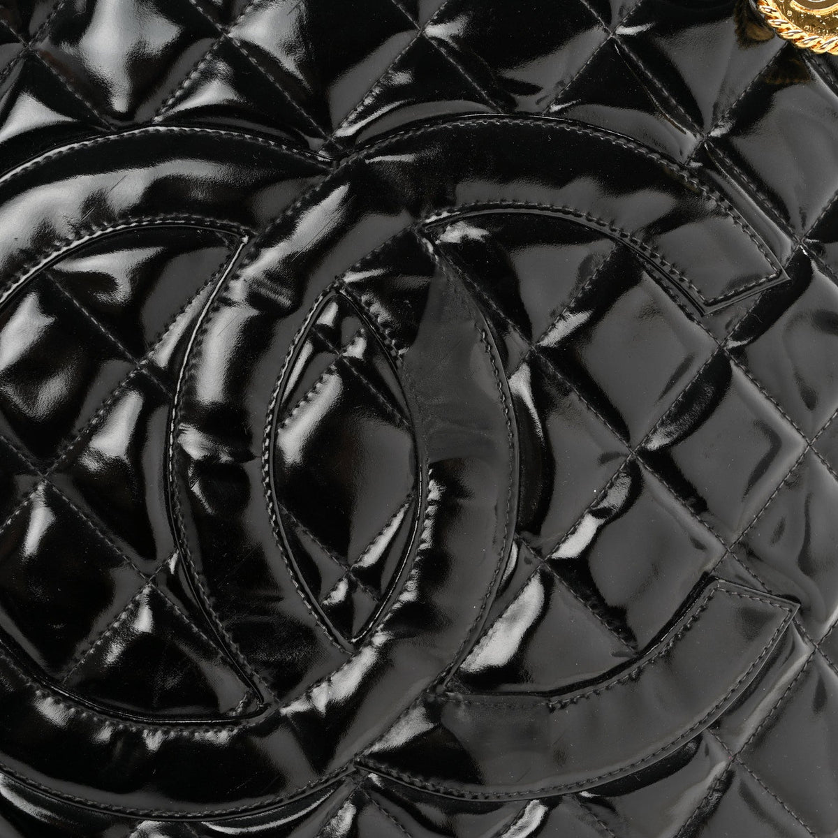 Patent Medallion Tote Black
