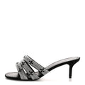 Monogram Crystal Velvet High Heel Mules 37 Black