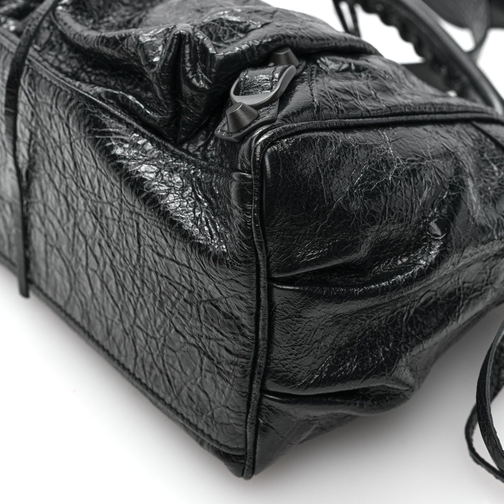 Agneau Arena Classic Hardware Small Le City Bucket Bag Black