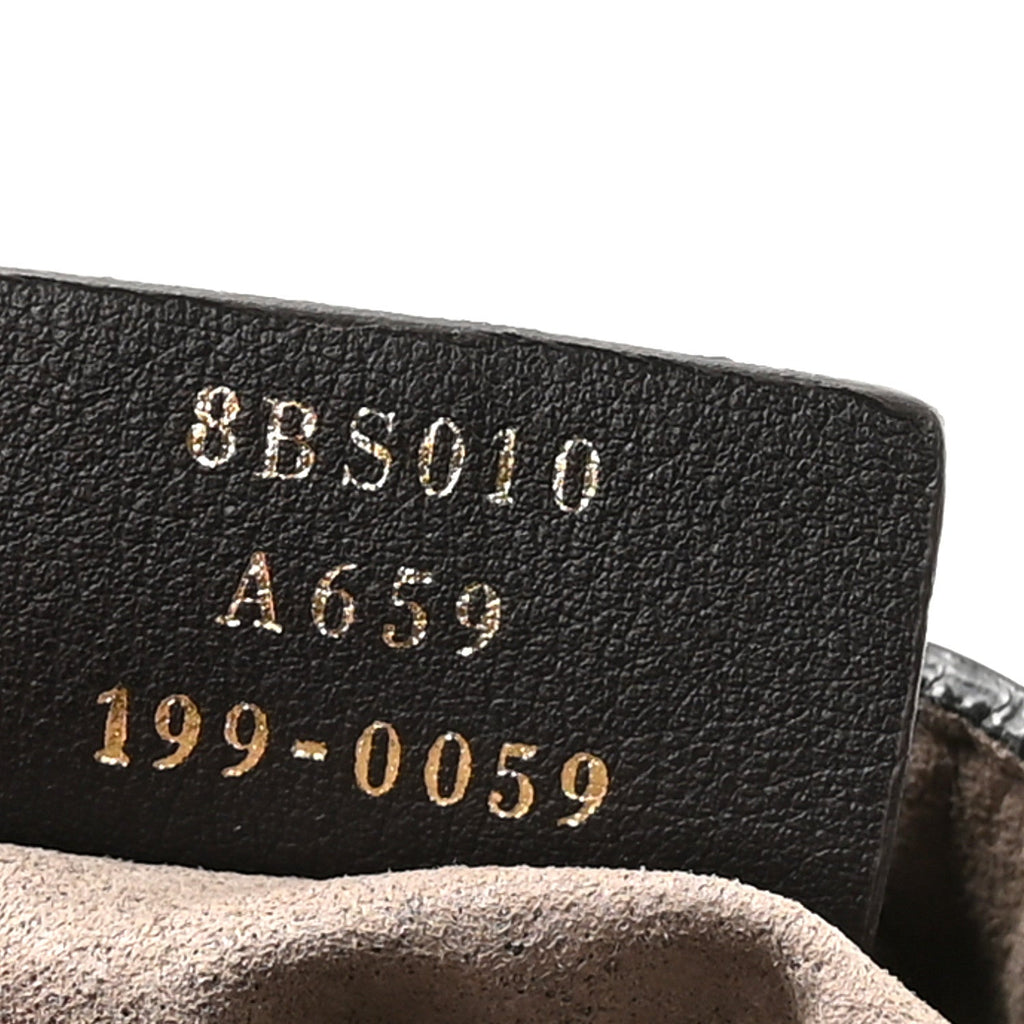 Vitello Liberty F is Fendi Bi-Color FF 1974 Embossed Mini Mon Tresor Bucket Bag Maya Black