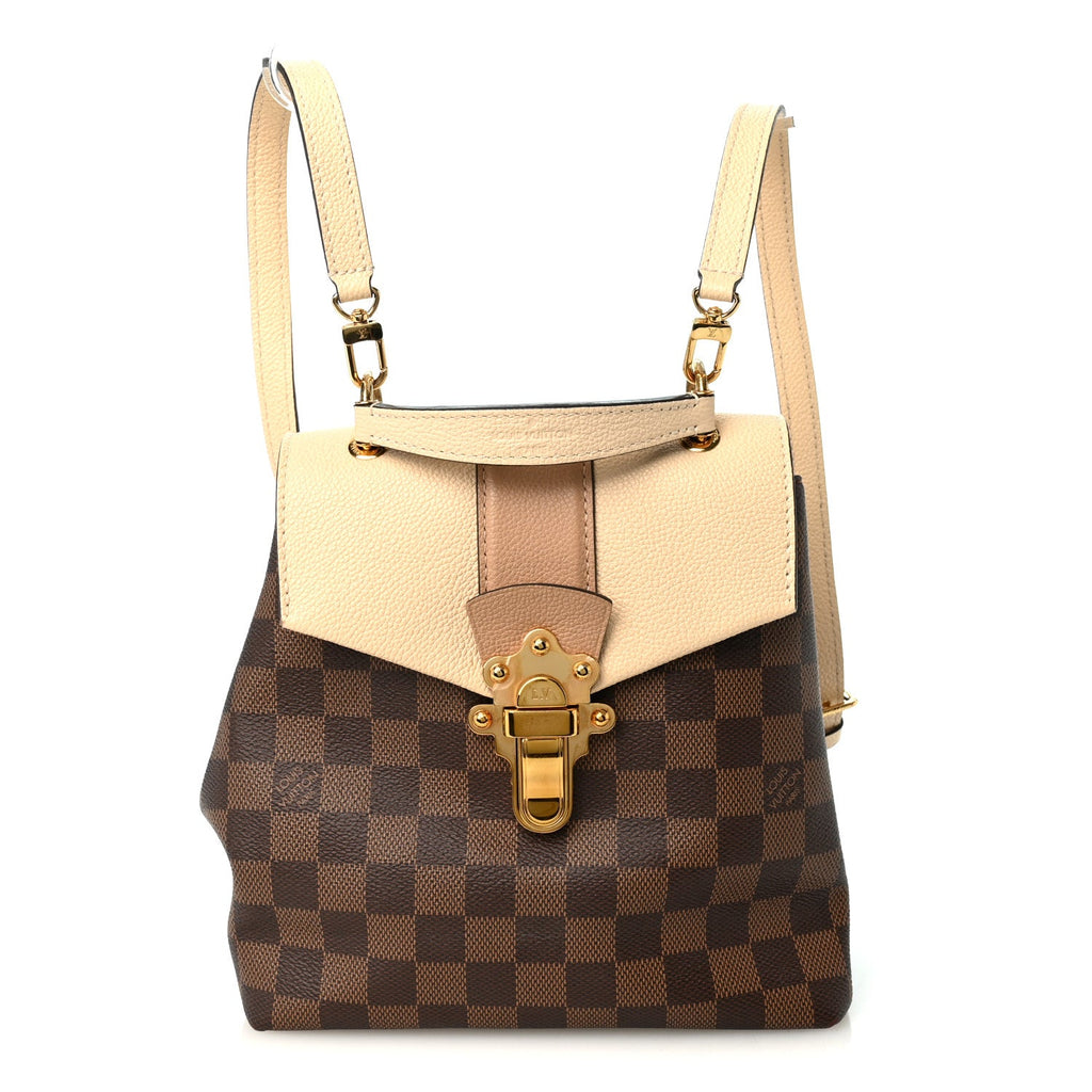 Damier Ebene Clapton Backpack Creme
