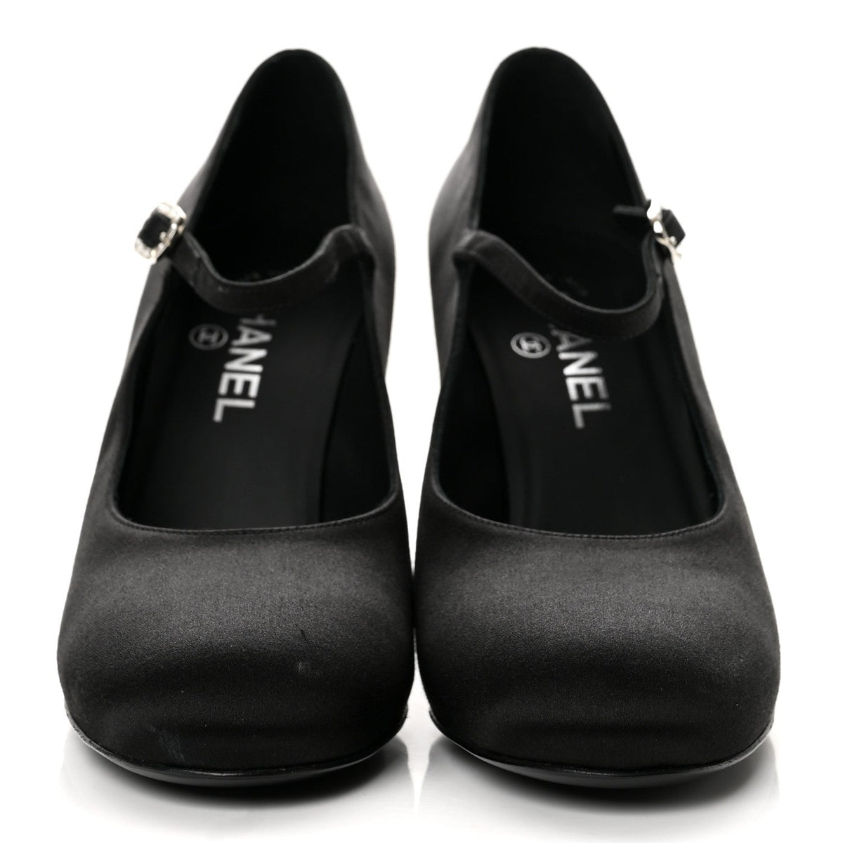Satin Crystal Mary Jane Pumps 39 Black