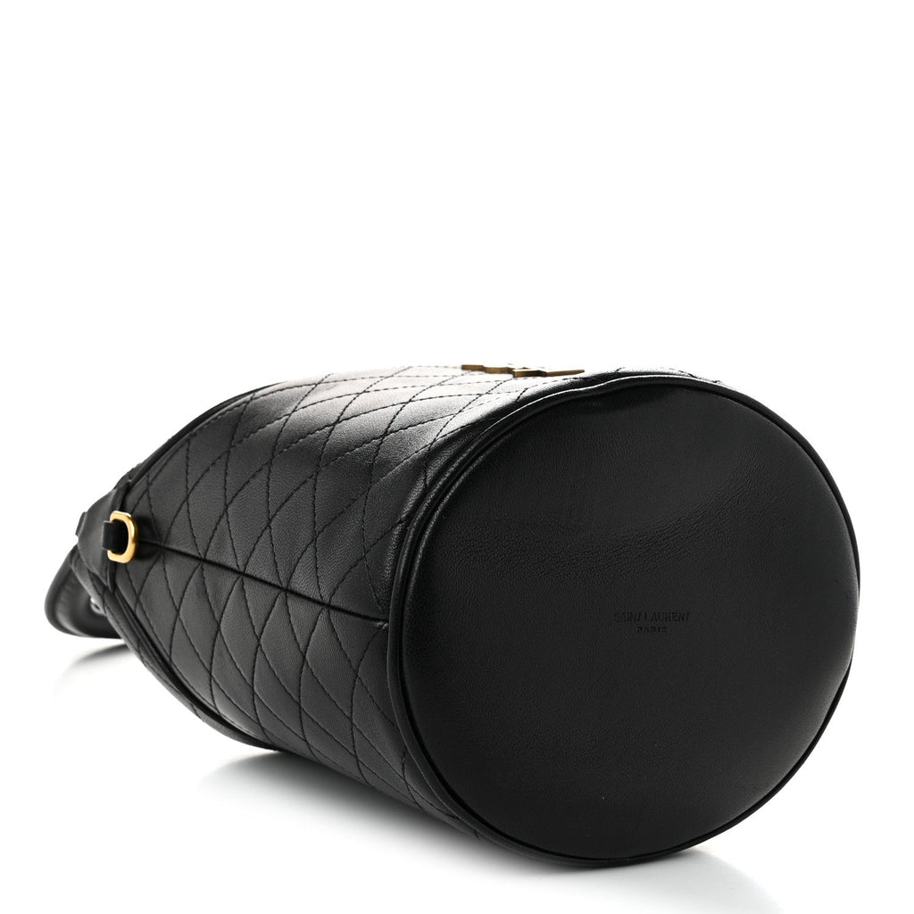 Lambskin Gabby Mini Bucket Bag Black