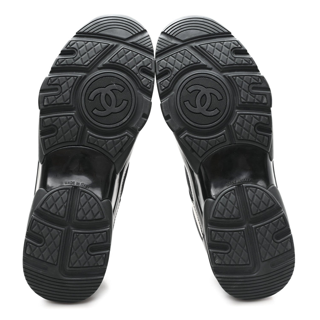 Calfskin Lambskin CC Uniform Sneakers 41 Black
