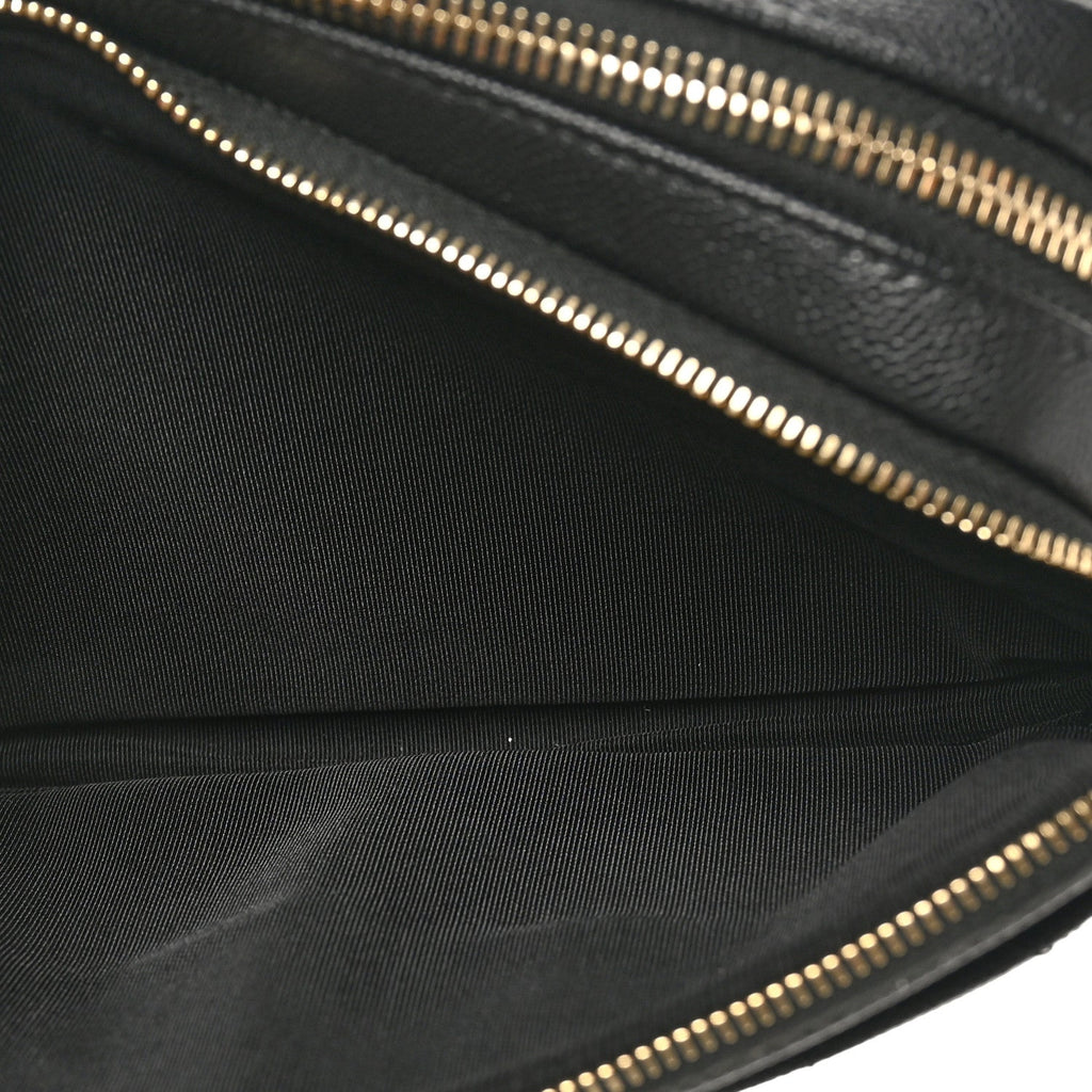 Caviar Quilted Waist Bag With Pouch Black