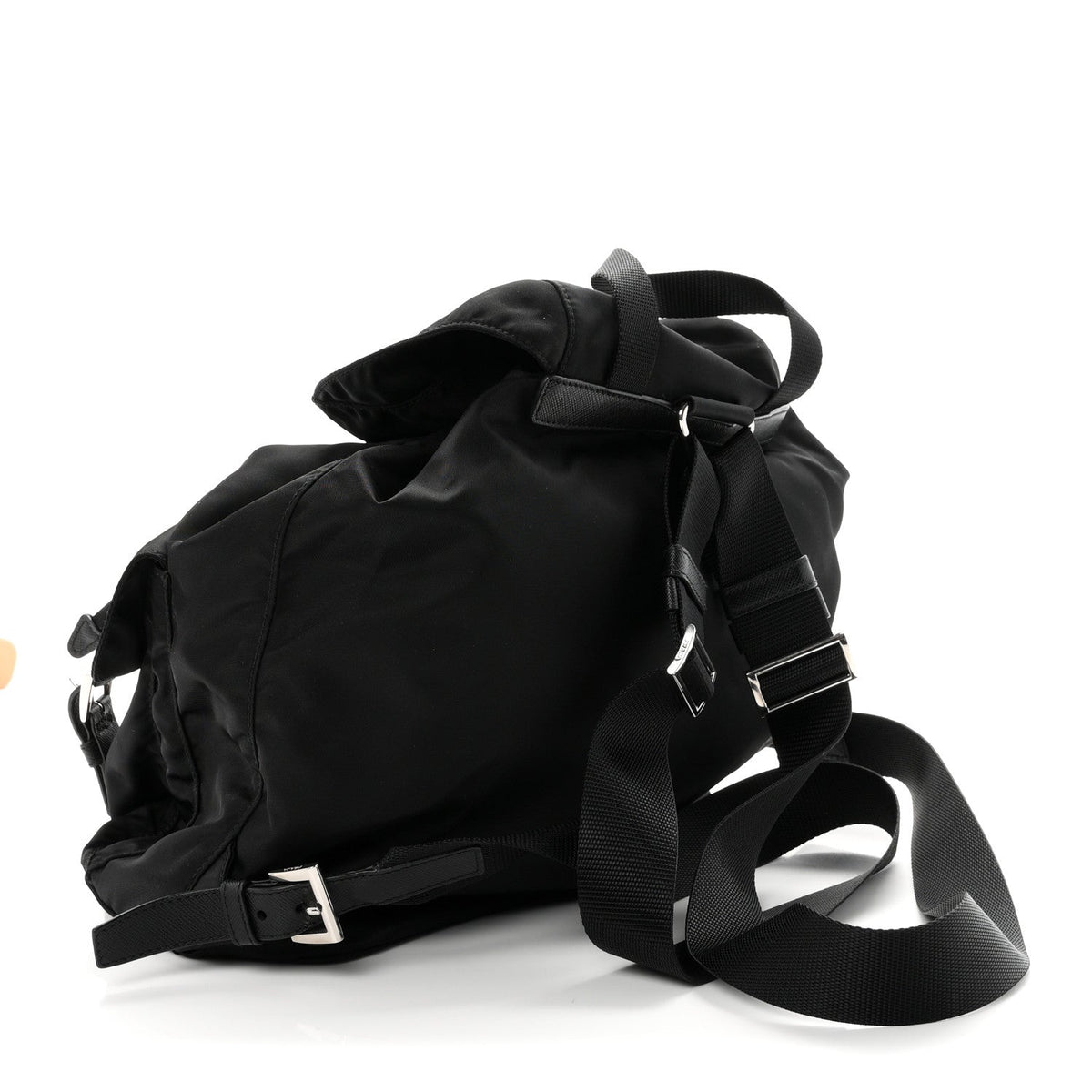 Re-Nylon Saffiano Medium Backpack Black