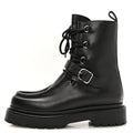 Calfskin Land Ankle Boots 38 Black