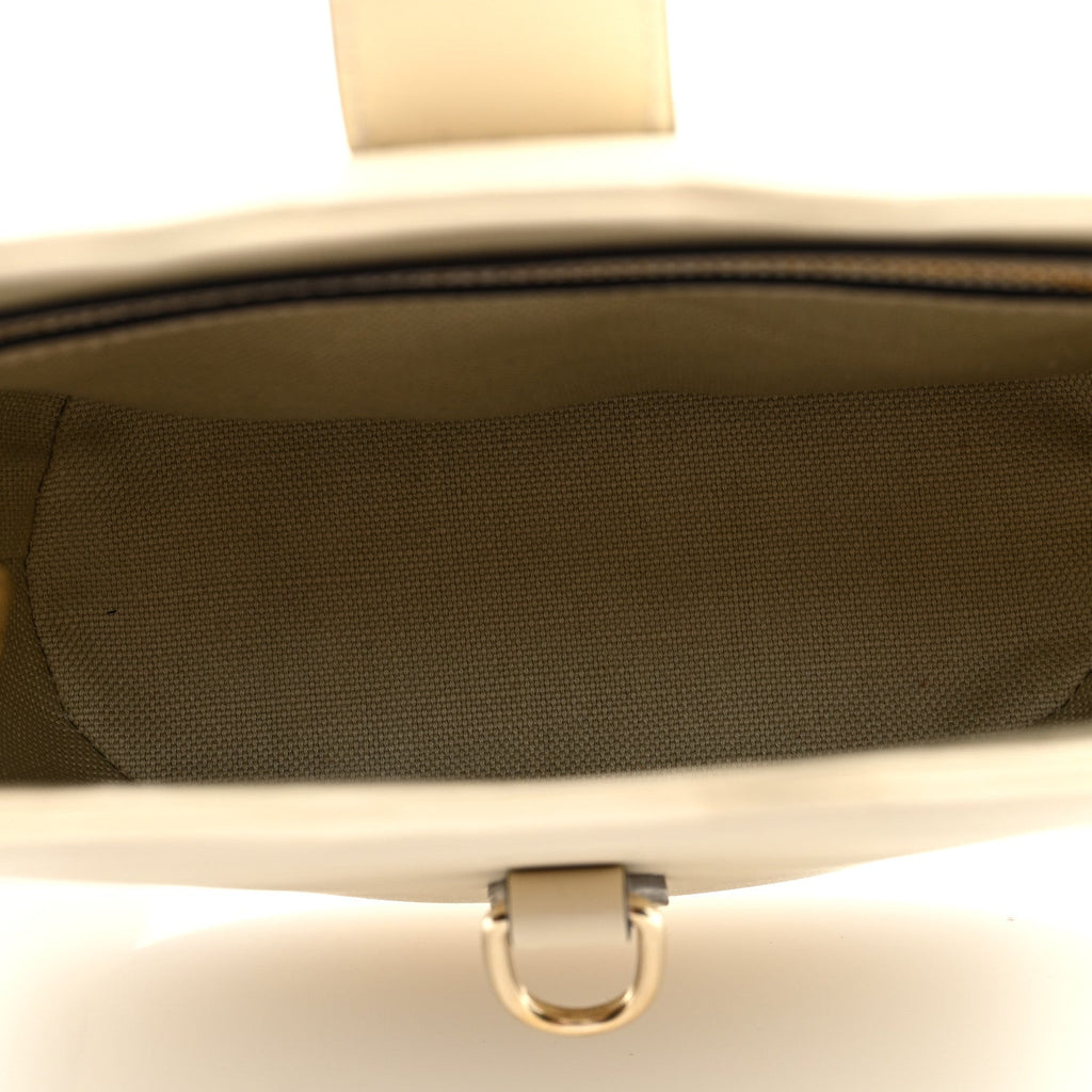 Tritone Calfskin Web Mini Ophidia Bucket Bag Ivory