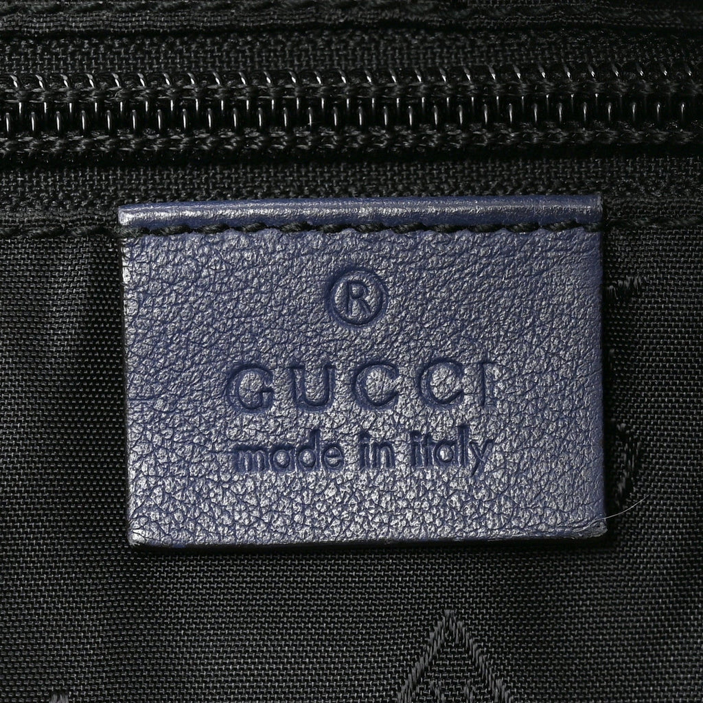 Guccissima Medium Flat Messenger Bag Navy
