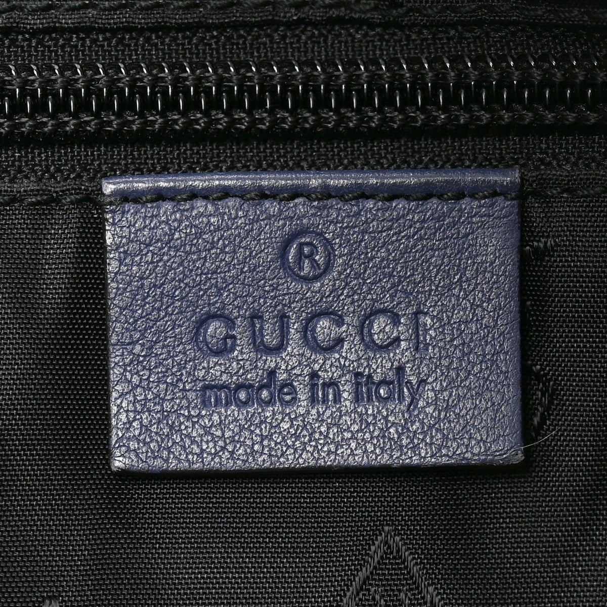 Guccissima Medium Flat Messenger Bag Navy
