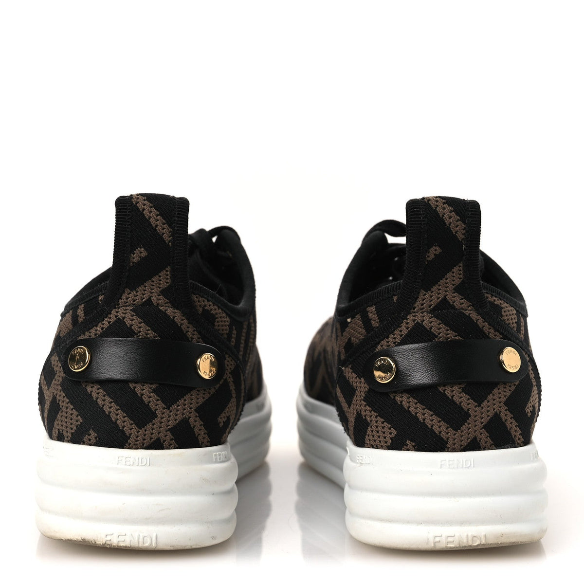 Fabric FF Micro-Perforated Rise Low Top Sneakers 36.5 Tobacco Black