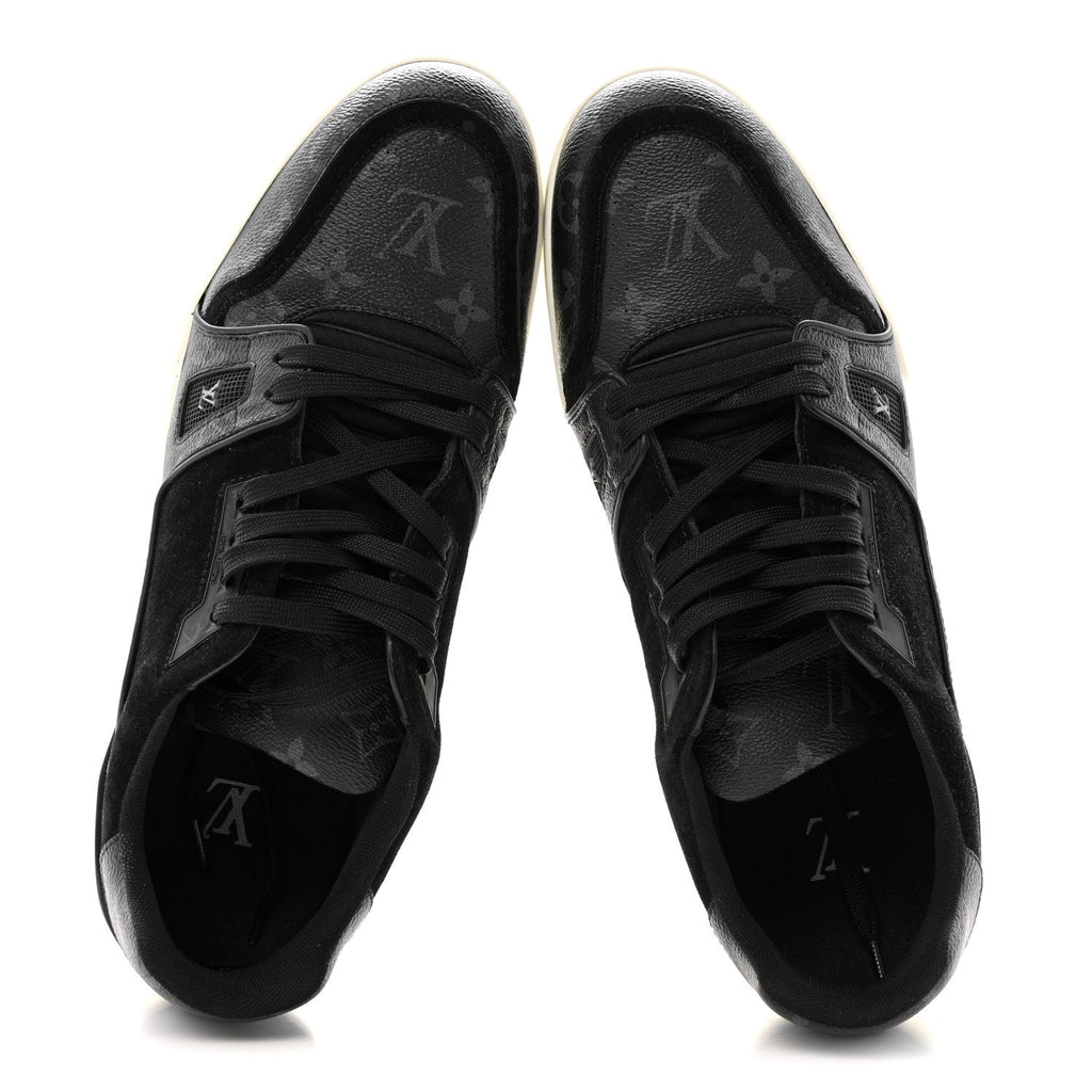 Monogram Eclipse Mens LV Trainer Sneakers 10 Black
