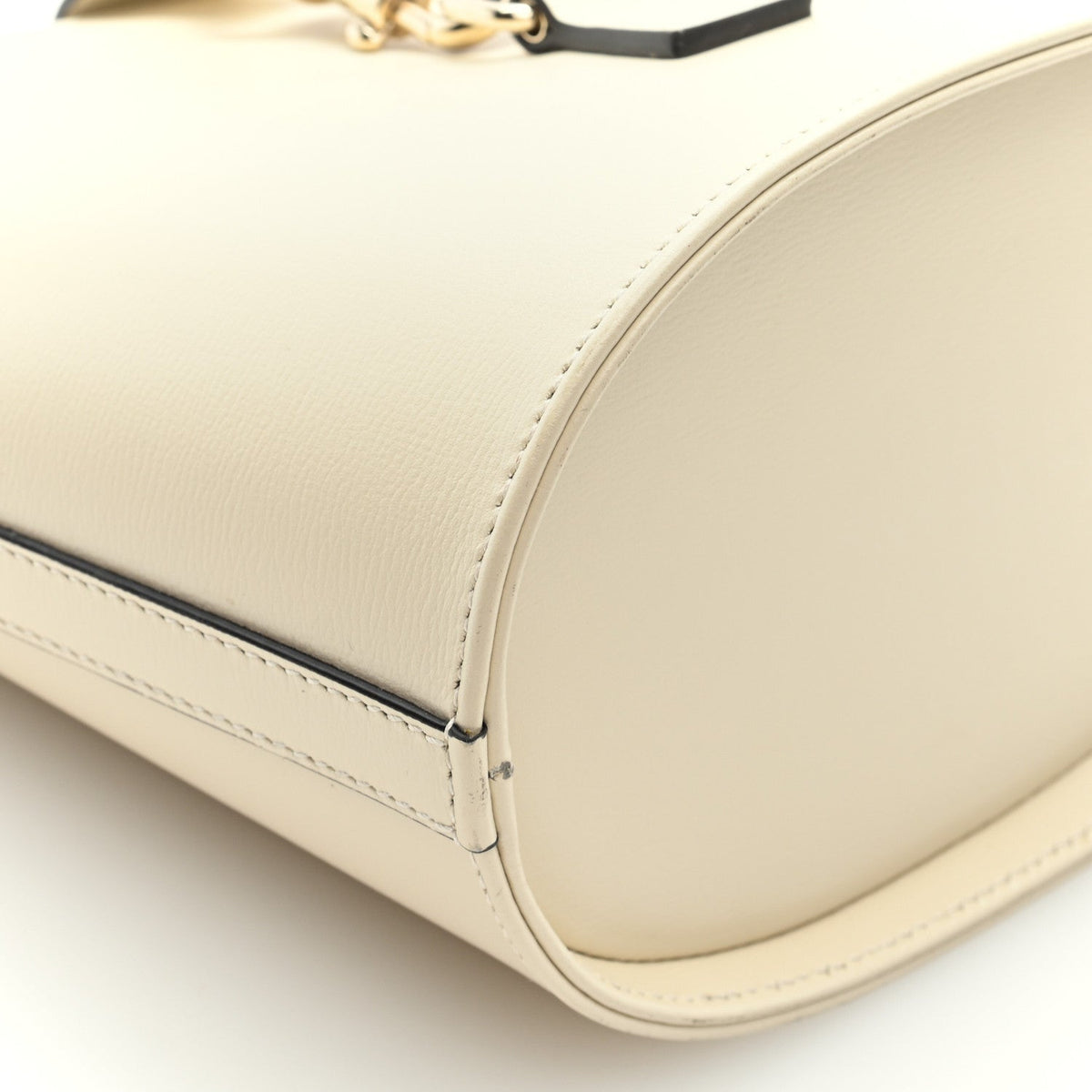 Tritone Calfskin Web Mini Ophidia Bucket Bag Ivory