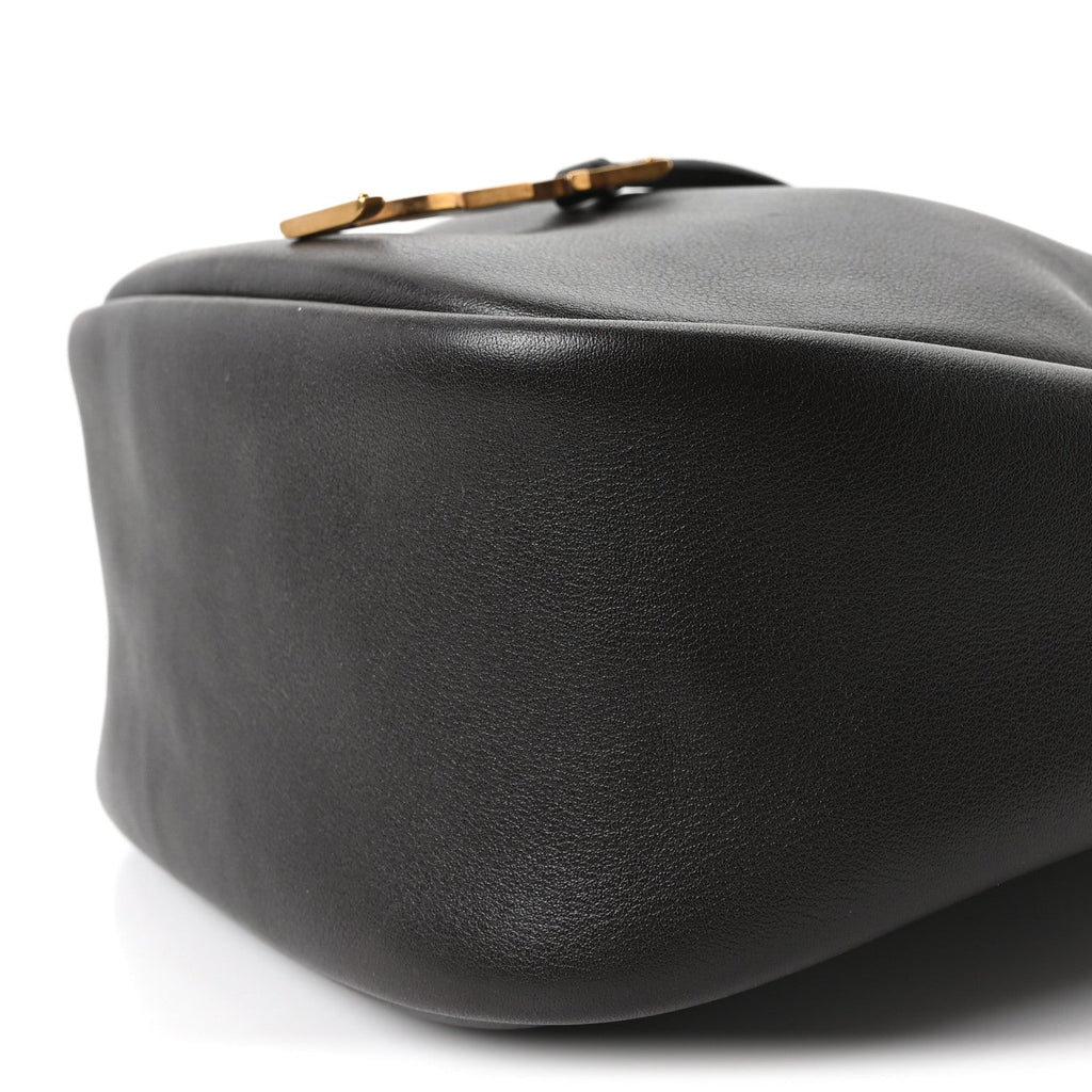 Calfskin Cassandre Supple Bucket Bag  Fondente Dark Cigar