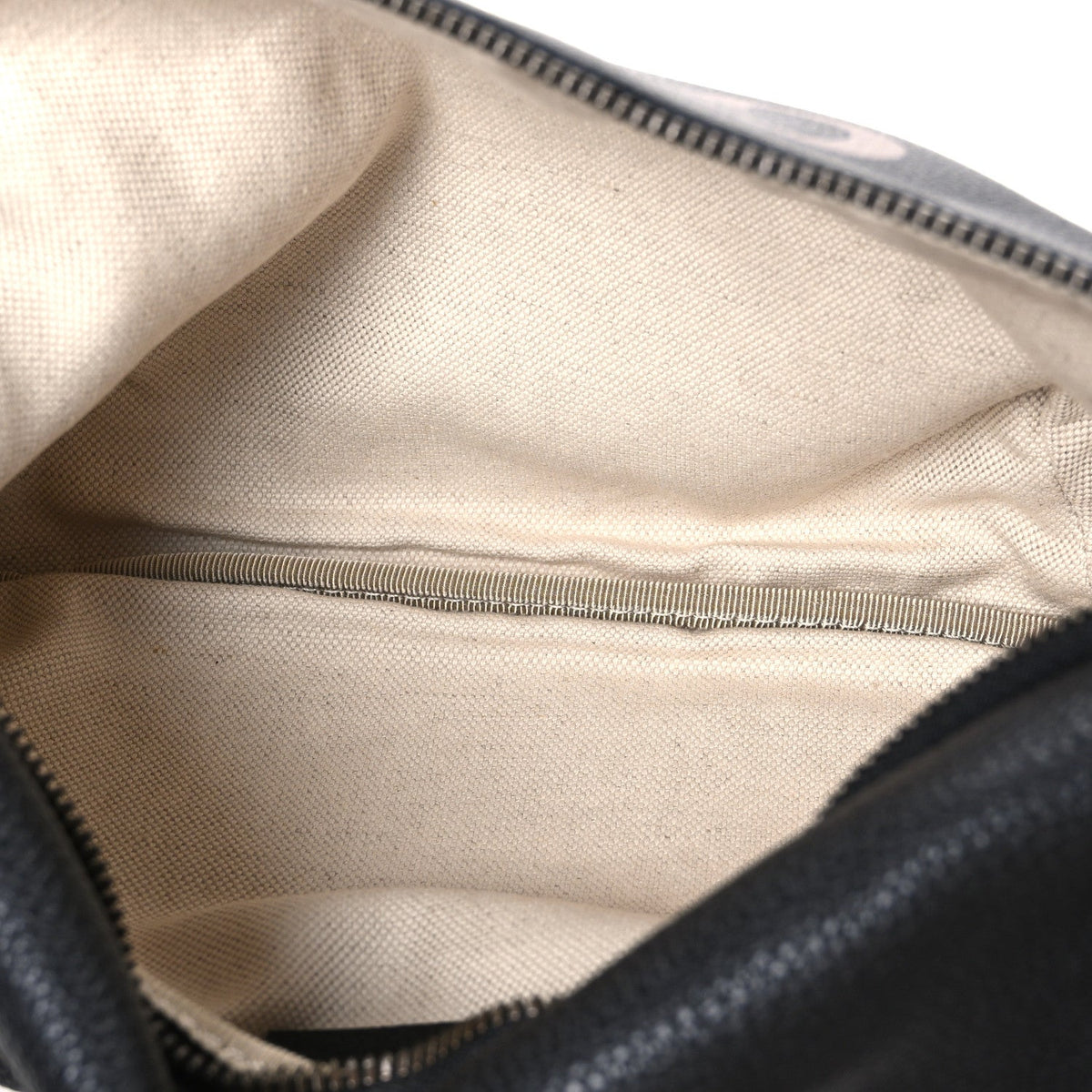 Grained Calfskin Logo Belt Bag Black