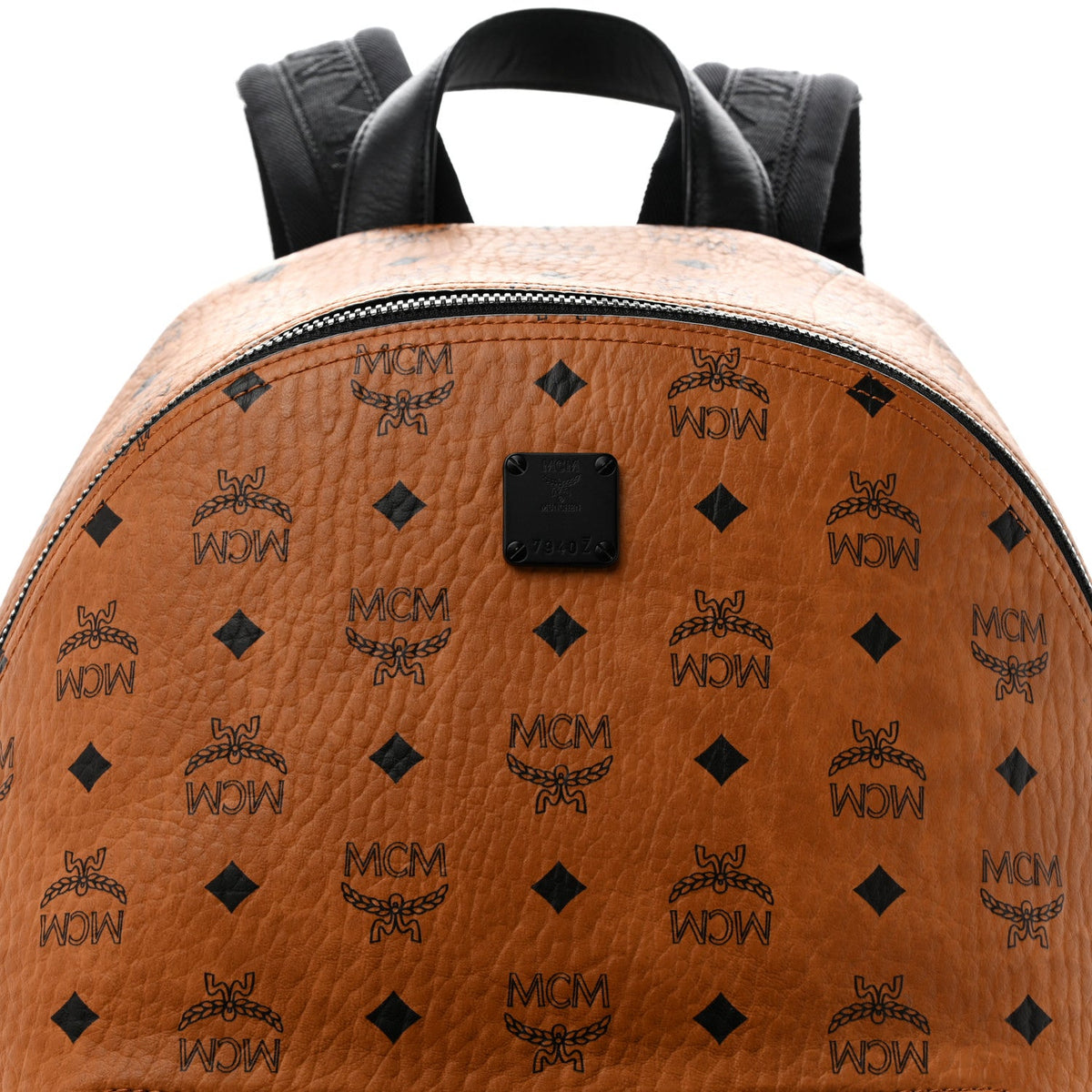 Visetos Nappa Medium Stark Backpack Cognac Black