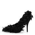 Satin Pointed Marie A Bows All Over 110mm Pumps  35 Black