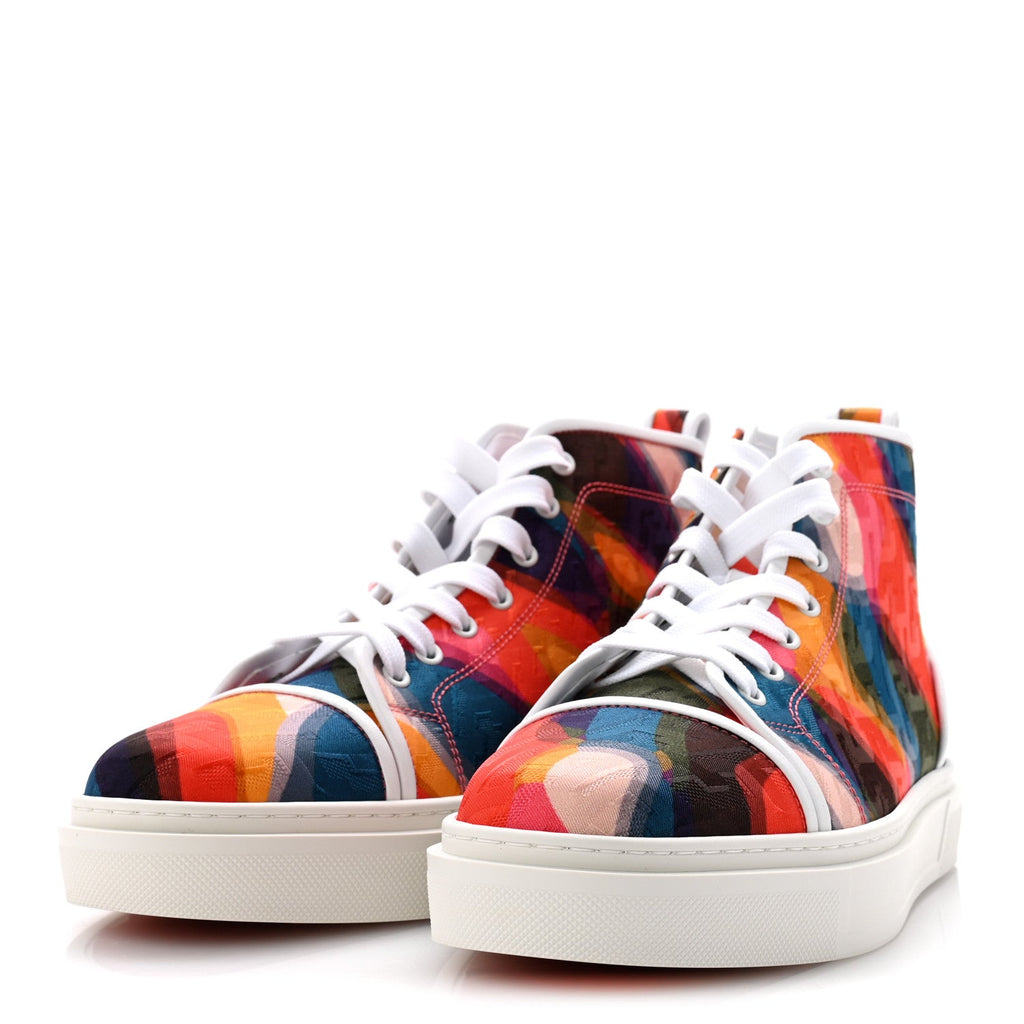 Canvas Nappa Mens Adolon High Top Sneakers 42.5 Multicolor