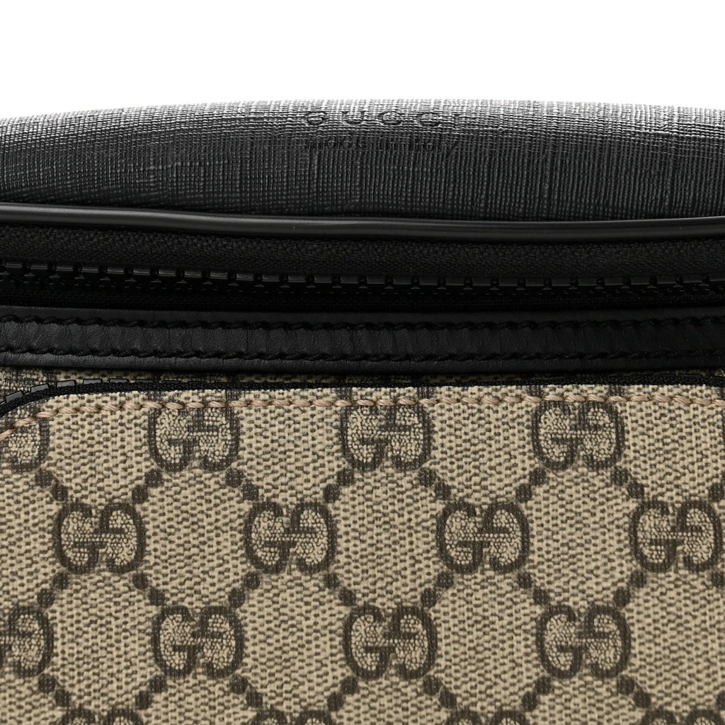 GG Supreme Monogram Belt Bag Black