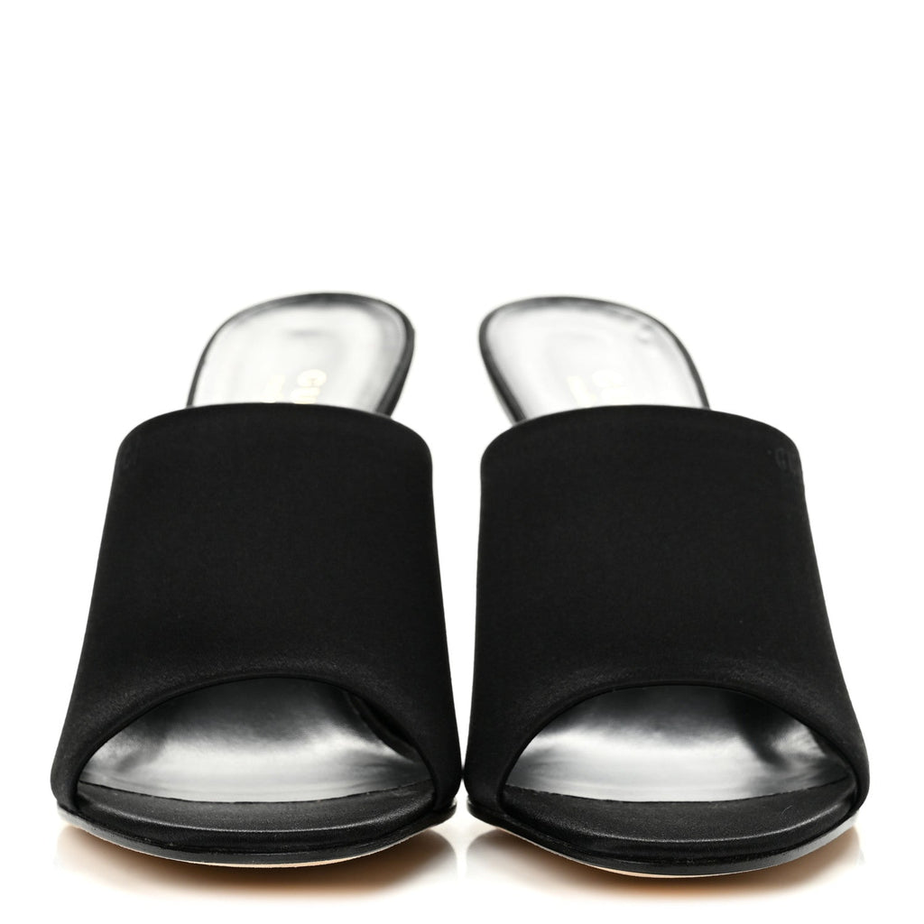Raso Seta Logo Sandal Pumps 38 Black