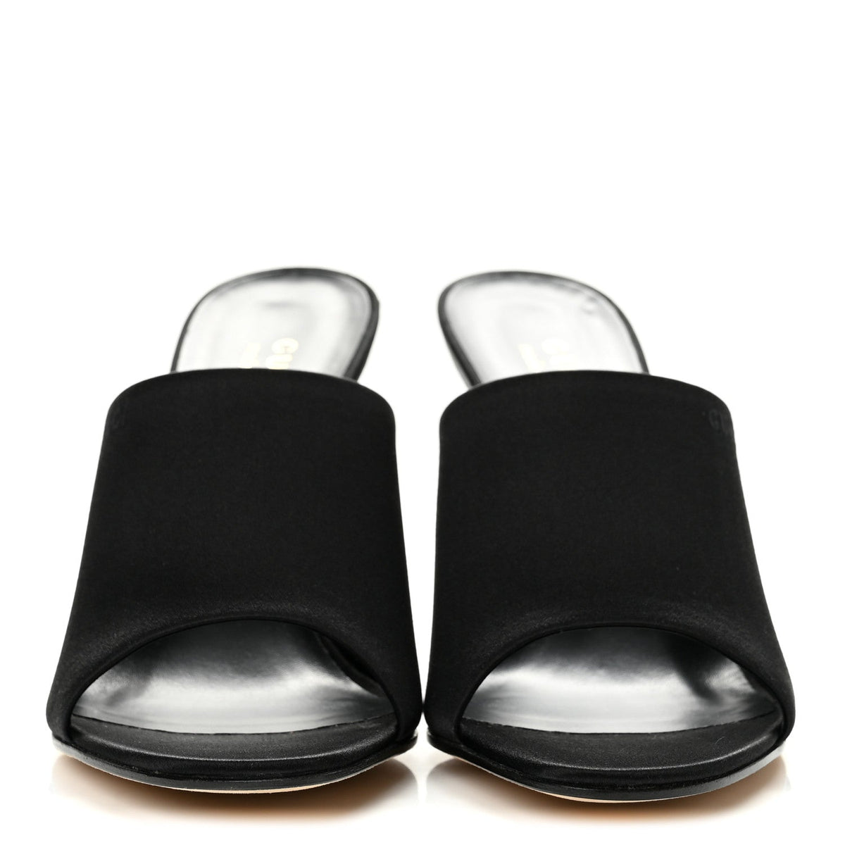 Raso Seta Logo Sandal Pumps 38 Black