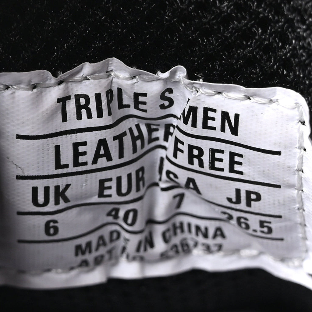 Technical Fabric Allover Logo Mens Triple S Sneakers 40 Black White