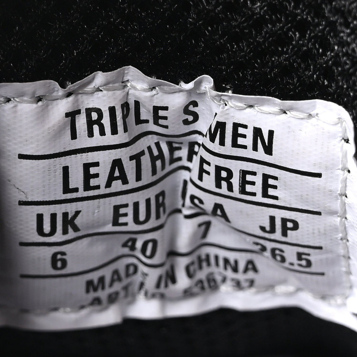 Technical Fabric Allover Logo Mens Triple S Sneakers 40 Black White